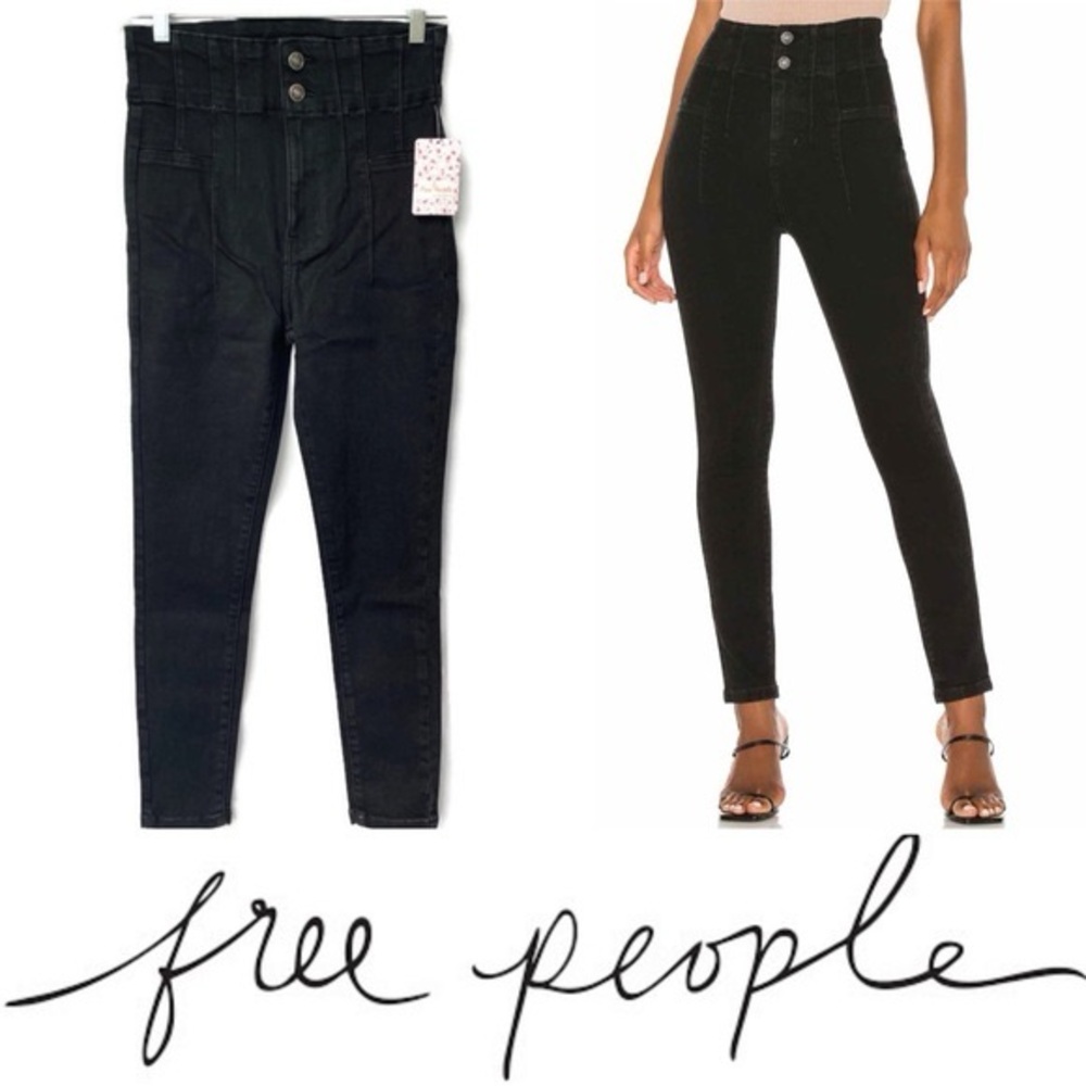 Free People Jayde Black Skinny Jeans